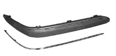 Moulure droite pare-chocs avant avec profil chromée pour MERCEDES (W203) CLASSE C de 2004 à 2007, Neuve