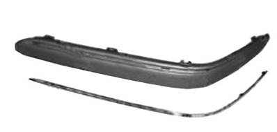 Moulure gauche pare-chocs avant avec profil chromée pour MERCEDES (W203) CLASSE C de 2004 à 2007, Neuve