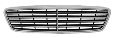 Grille radiateur complète chromé/noir pour MERCEDES (W203) CLASSE C de 2004 à 2007, Neuve