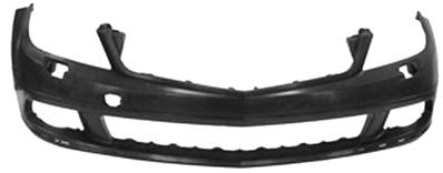 Pare-chocs avant avec lave phare à peindre modèle avantgarde 4/07>8/10 pour MERCEDES (W204) CLASSE C de 2007 à 2011, Neuf