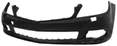 Pare-chocs avant avec lave phare à peindre modèle avantgarde/élégance 9/10>2/11 pour MERCEDES (W204) CLASSE C de 2007 à 2011, Neuf