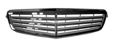 Grille radiateur complète chromé/argent modèle élégance pour MERCEDES (W204) CLASSE C de 2007 à 2011, Neuve