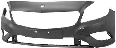 Pare-chocs avant avec lave phare à peindre pour MERCEDES (W176) CLASSE A de 2012 à 2015, Neuf