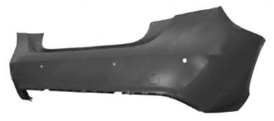 Pare-chocs arrière avec trous radars stationnement à peindre pour MERCEDES (W176) CLASSE A de 2012 à 2015, Neuf