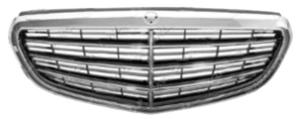 Grille radiateur peint noire avec profil chromée modèle élégance pour MERCEDES (W212) CLASSE E RY de 2013 à 2016, Neuve