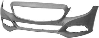 Pare-chocs avant à peindre pour MERCEDES (W205) CLASSE C de 2014 à 2018, Neuf