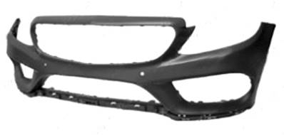 Pare-chocs avant avec trous radars stationnement trou radar assist à peindre modèle amg pour MERCEDES (W205) CLASSE C de 2014 à 2018, Neuf