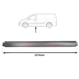 Bas de caisse gauche modèle chassis court pour CITROEN JUMPY de 2007 à 2016,