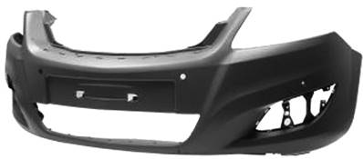 Pare-chocs avant avec trou antibrouillard avec trous radars stationnement à peindre pour OPEL ZAFIRA de 2008 à 2011, Neuf