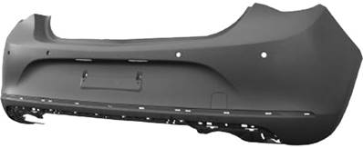 Pare-chocs arrière avec 4 capteurs stationnement à peindre modèle 2 volumes pour OPEL ASTRA J de 2012 à 2016, Neuf