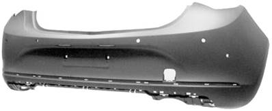 Pare-chocs arrière avec 6 capteurs stationnement park pilote à peindre modèle 2 volumes pour OPEL ASTRA J de 2012 à 2016, Neuf