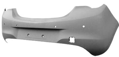 Pare-chocs arrière avec 4 capteurs stationnement à peindre modèle couleur b pour OPEL CORSA E depuis 2015, Neuf