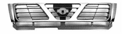 Grille radiateur chromé gris sombre modèle 9/97>12/01 pour NISSAN PATROL GR de 1997 à 2003, Neuve