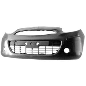 Pare-chocs avant avec trou antibrouillard a peindre pour NISSAN MICRA de 2010 à 2013, Neuf