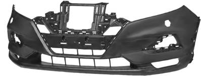 Pare-chocs avant avec lave phare avec 2 capteurs stationnement à peindre pour NISSAN QASHQAI depuis 2017, Neuf