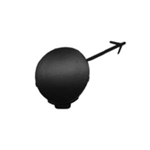 Bouchon cache crochet remorquage à peindre pare-chocs avant pour PEUGEOT 207 de 2006 à 2009, Neuf