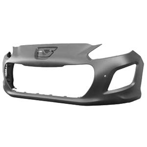 Pare-chocs avant avec 2 capteurs stationnement à peindre pour PEUGEOT 308 RY de 2011 à 2013, Neuf