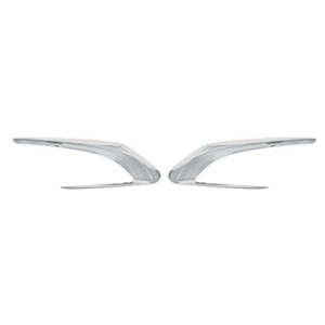 Kit profils chromées intérieur droit gauche grilles pare-chocs avant modèle allure pour PEUGEOT 308 de 2013 à 2017,