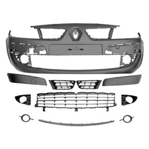 Pare-chocs avant à peindre complet de moulures et grilles (10 piece.) pour RENAULT SCENIC de 2006 à 2009, Neuf