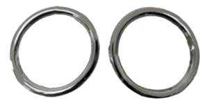 Kit contour droit gauche antibrouillard chrome pour RENAULT CLIO IV de 2012 à 2016,