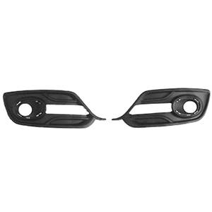 Kit grilles droit gauche avec trou antibrouillard avec lumières jour pare-chocs avant pour RENAULT MEGANE de 2014 à 2016,