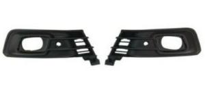 Kit grilles droit gauche avec trou antibrouillard avec trou radars et supports avec cadres noir brillant pare-chocs avant noir pour RENAULT CAPTUR de 2017 à 2019,