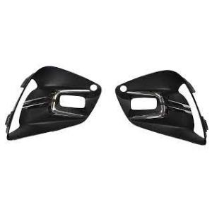 Kit grilles pare-chocs avant noire gaufrée avec siege antibrouillardavec moulures chrome (droite+gauche) pour RENAULT CLIO V depuis 2019,