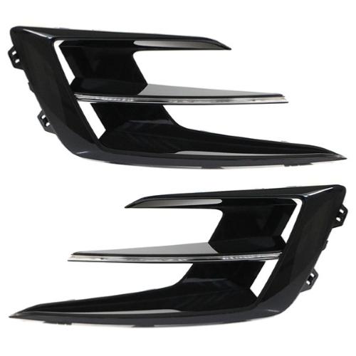 Kit grilles pare-chocs avant noir lisse-sans siege antibrouillardavec moulure chromé (droite+gauche) pour RENAULT MEGANE depuis 2020,