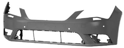 Pare-chocs avant avec lave phare avec trous radars stationnement à peindre pour SEAT LEON de 2013 à 2016, Neuf