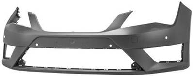 Pare-chocs avant avec trous radars stationnement à peindre pour SEAT LEON FR de 2013 à 2016, Neuf