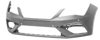 Pare-chocs avant avec trous radars stationnement à peindre pour SEAT LEON FR depuis 2017, Neuf