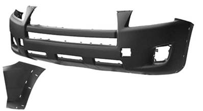 Pare-chocs avant avec trou elargisseur à peindre pour TOYOTA RAV 4 RY de 2009 à 2010, Neuf