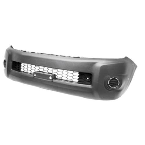 Pare-chocs avant-noir/gaufré-avec prédisposition antibrouillard - avec trous elargisseur pour TOYOTA HILUX PICK UP depuis 2016, Neuf