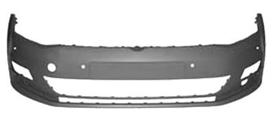 Pare-chocs avant avec 4 capteurs stationnement à peindre pour VOLKSWAGEN GOLF VII de 2012 à 2016, Neuf