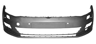 Pare-chocs avant avec lave phare avec 4 capteurs stationnement à peindre pour VOLKSWAGEN GOLF VII de 2012 à 2016, Neuf