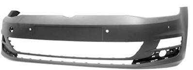 Pare-chocs avant avec 4 capteurs parking park assist à peindre pour VOLKSWAGEN GOLF VII de 2012 à 2016, Neuf