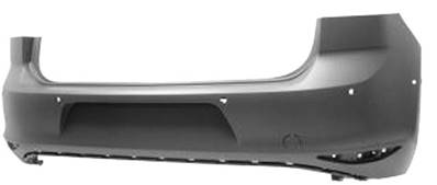 Pare-chocs arrière avec 4 capteurs parking+ 2 park assist à peindre pour VOLKSWAGEN GOLF VII de 2012 à 2016, Neuf