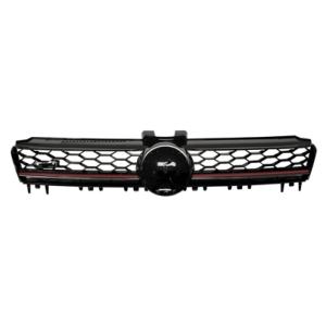 Grille radiateur noire avec profil rouge pour VOLKSWAGEN GOLF VII GTI/GTD de 2013 à 2016, Neuve