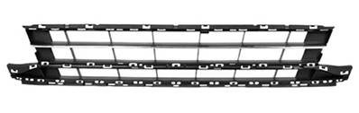 Grille central inférieur pare-chocs avant noire avec profil chromée modèle comfort pour VOLKSWAGEN PASSAT 9/14> 6 , Neuve