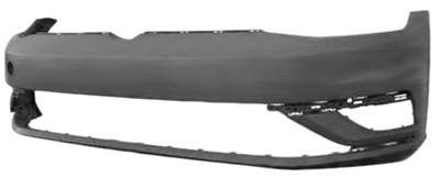 Pare-chocs avant à peindre modèle sans porte plaque pour VOLKSWAGEN GOLF VII de 2016 à 2020, Neuf