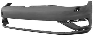 Pare-chocs avant avec lave phare à peindre modèle sans porte plaque pour VOLKSWAGEN GOLF VII de 2016 à 2020, Neuf