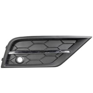 Grille supérieur droite avec trous radars stationnement pare-chocs avant avec moulure chromé noire pour VOLKSWAGEN TIGUAN depuis 2016, Neuve