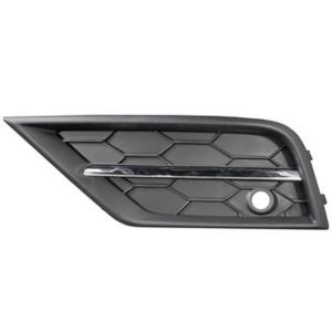 Grille supérieur gauche avec trous radars stationnement pare-chocs avant avec moulure chromé noire pour VOLKSWAGEN TIGUAN depuis 2016, Neuve