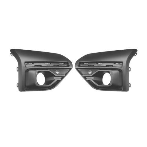 Kit grilles pare-chocs avant noir-gaufré-avec siege antibrouillardavec trou radar+supports-avec trous profil (droite+gauche) pour DACIA SANDERO STEPWAY de 2021 à 2022,