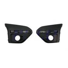 Kit grilles pare-chocs avant noir-gaufré-avec siege antibrouillardavec trous profil (droite+gauche) pour DACIA SANDERO STEPWAY de 2021 à 2022,