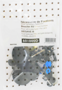 Kit vis et fixation complet POUR ASSEMBLÉE PARE-CHOCS AVANT pour RENAULT MEGANE III de 2008 à 2012,