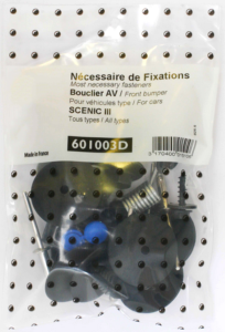 Kit vis et fixation complet POUR ASSEMBLÉE PARE-CHOCS AVANT pour RENAULT SCENIC de 2009 à 2011,