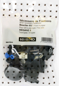 Kit vis et fixation complet POUR ASSEMBLÉE PARE-CHOCS AVANT pour RENAULT MEGANE de 2002 à 2005,