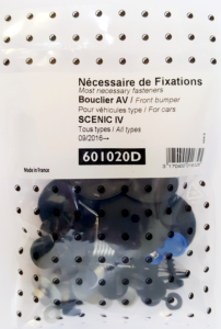 Kit vis et fixation complet POUR ASSEMBLÉE PARE-CHOCS AVANT pour RENAULT SCENIC depuis 2016,