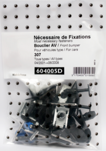 Kit vis et fixation complet POUR ASSEMBLÉE PARE-CHOCS AVANT pour PEUGEOT 307 de 2001 à 2005,
